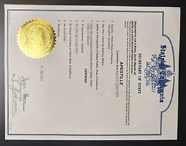 purchase realistic State California Apostille certificate