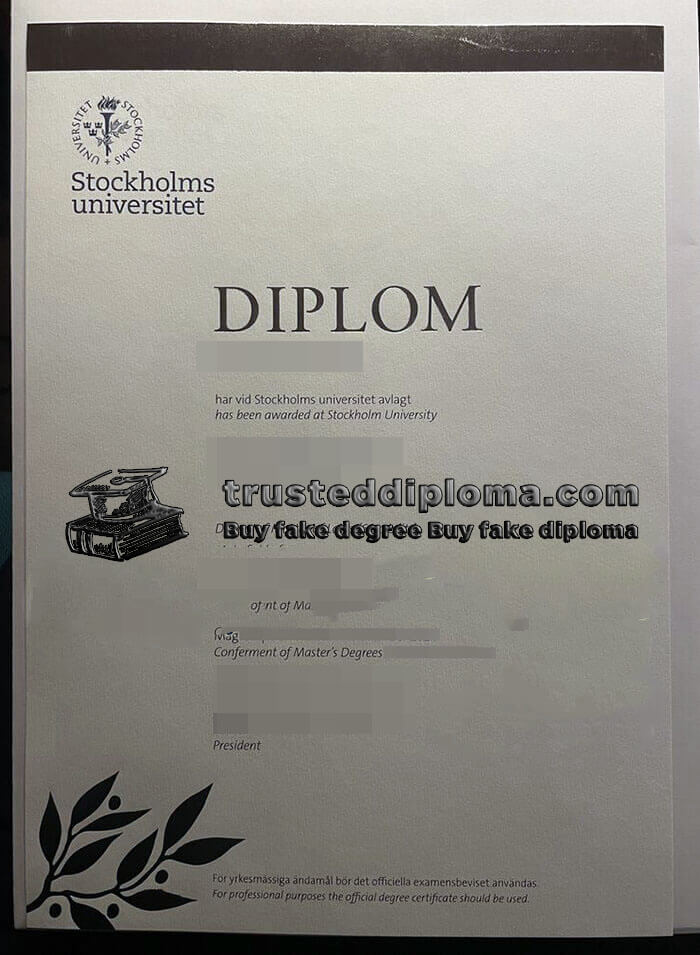 purchase realistic Stockholms Universitet diploma