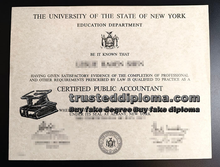 purchase realistic USNY Certified Public Accountant certificate