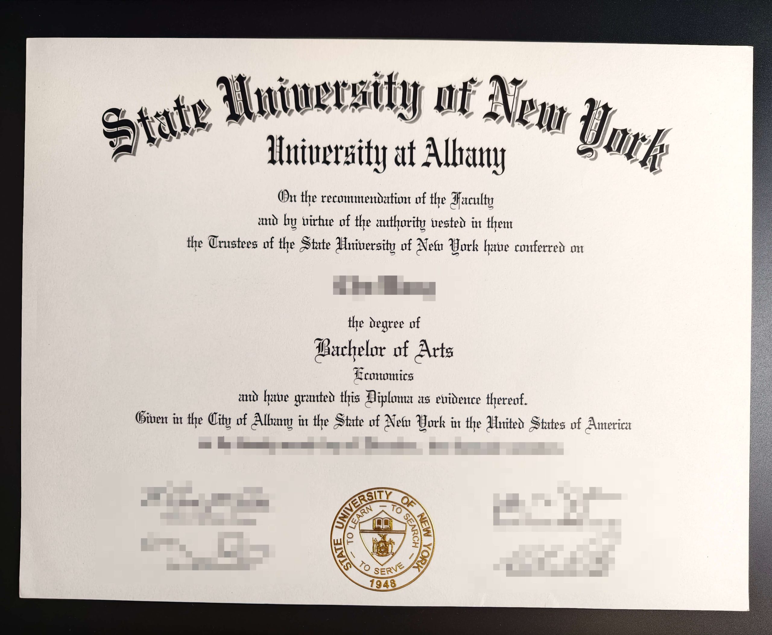 purchase realistic University at Albany diploma