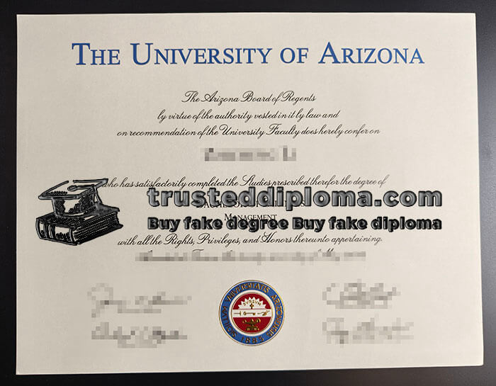 purchase realistic University of Arizona diploma