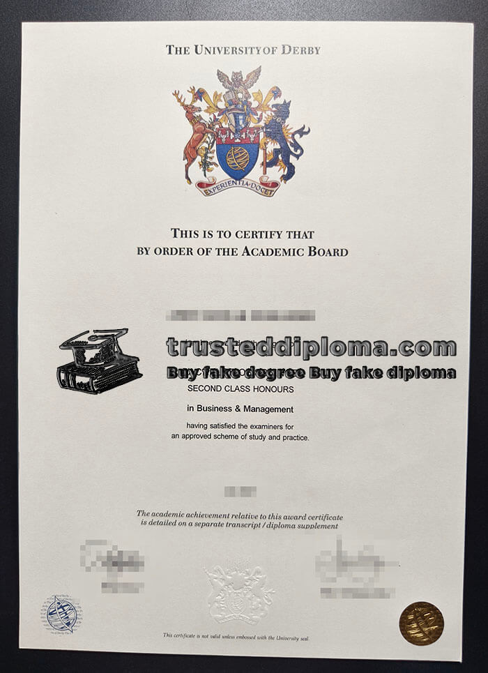 purchase realistic University of Derby diploma