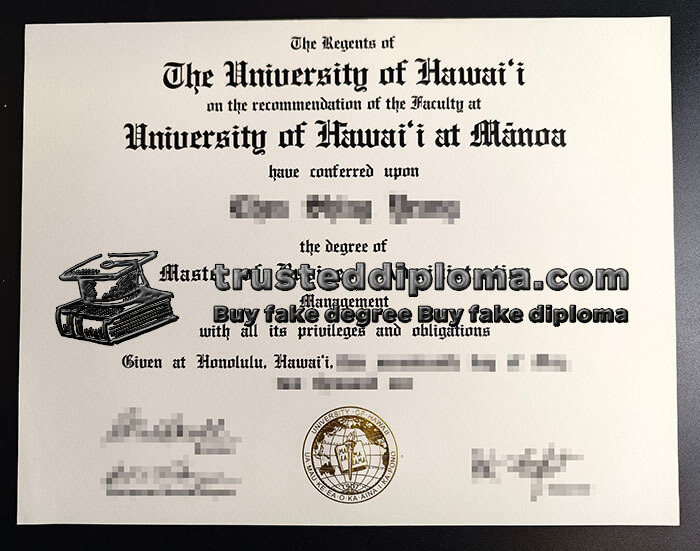 purchase realistic University of Hawaii at Manoa diploma