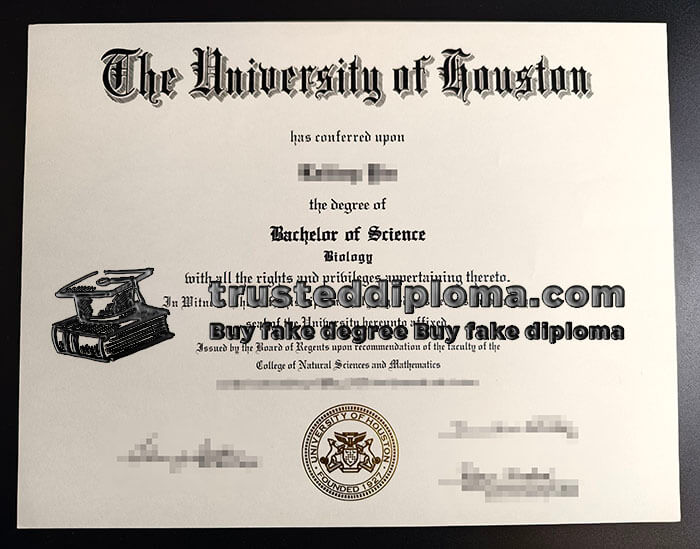purchase realistic University of Houston diploma