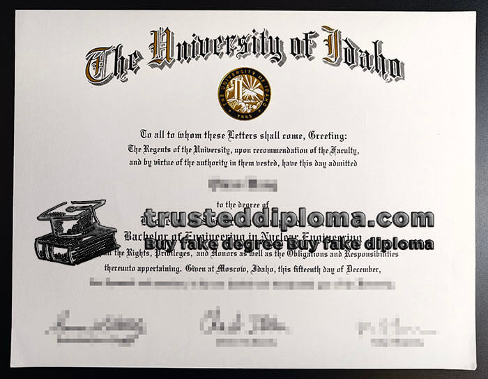 purchase realistic University of Idaho diploma