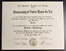 purchase realistic University of Notre Dame degree