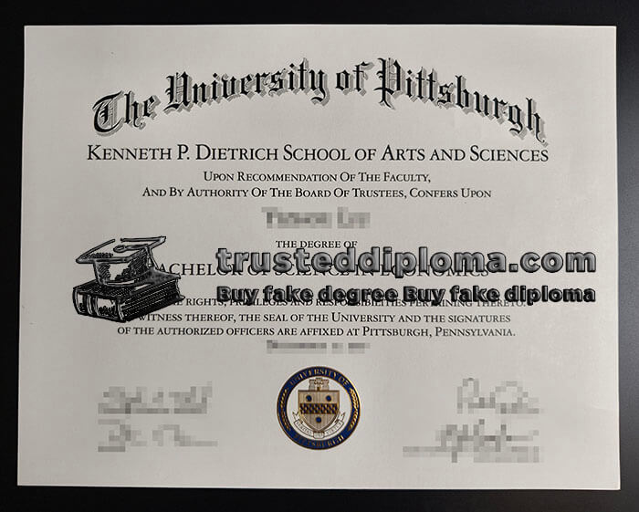 purchase realistic University of Pittsburgh diploma