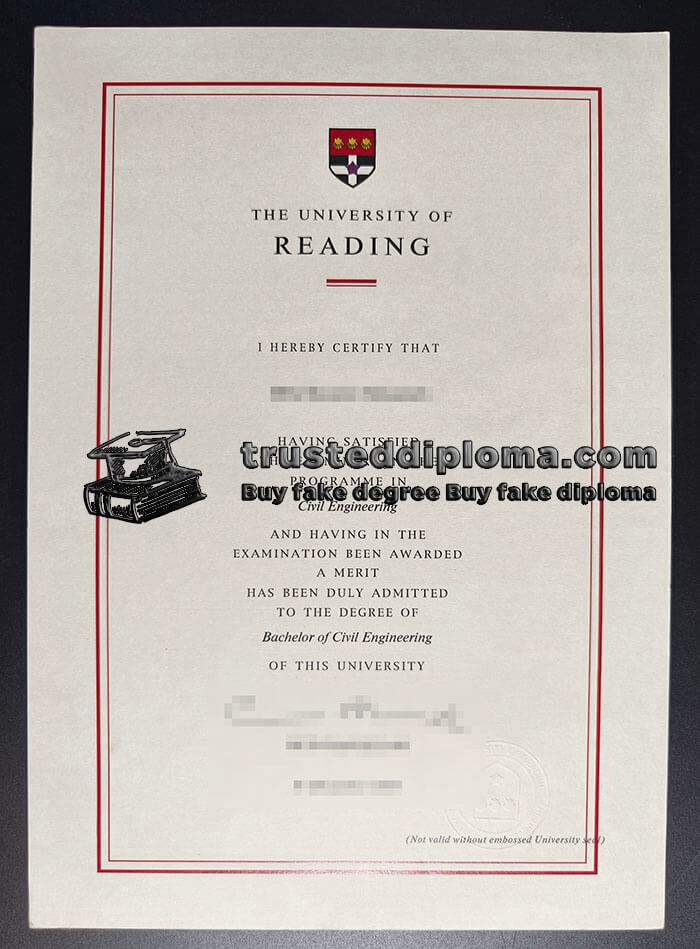 purchase realistic University of Reading diploma