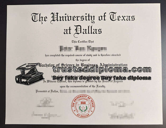 purchase realistic University of texas at Dallas diploma