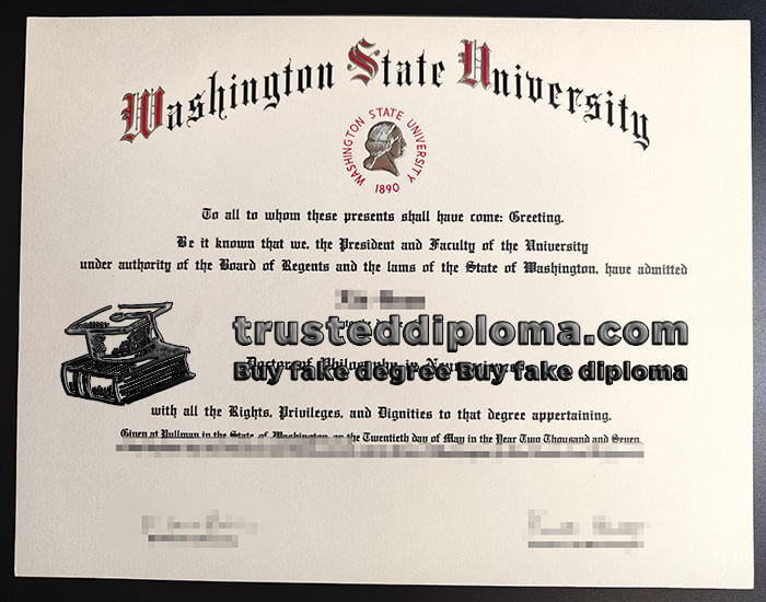 purchase realistic Washington State University diploma