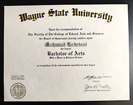 purchase realistic Wayne State University degree