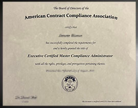 purchase realistic American Contract Compliance Association certificate