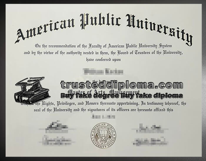 purchase realistic American Public University diploma