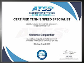 purchase realistic Association of Tennis Speed Specialists certificate