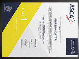 purchase realistic Australian Strength and Conditioning Association certificate