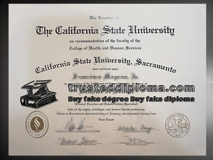 purchase realistic Cal State Sacramento diploma