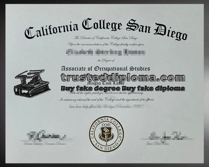 purchase realistic California College San Diego diploma