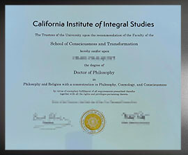 purchase realistic California Institute of Integral Studies degree