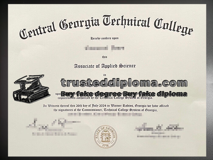 purchase realistic Central Georgia Technical College diploma