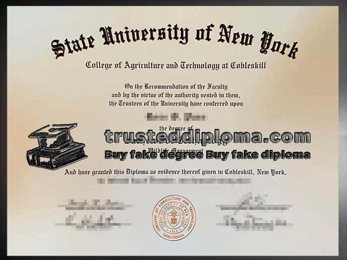 purchase realistic College of Agriculture and Technology at Cobleskill diploma