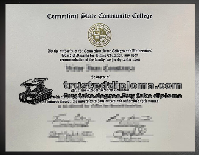 purchase realistic Connecticut State Community College diploma