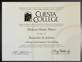 purchase realistic Cuesta College degree