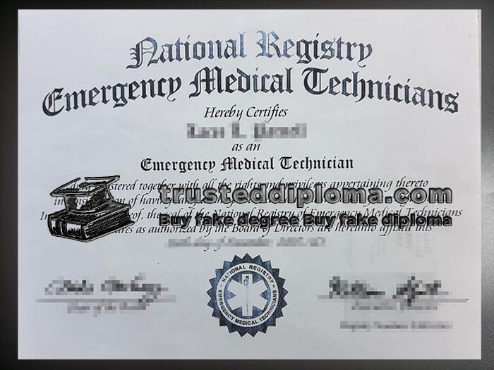 purchase realistic Emergency Medical Technicians certificate