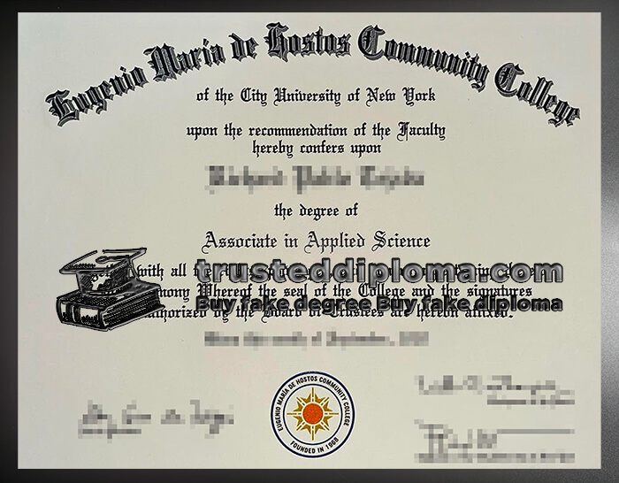 purchase realistic Eugenio Maria de Hostos Community College diploma