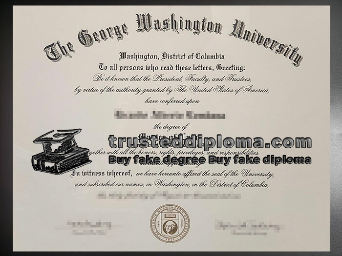 purchase realistic George Washington University diploma
