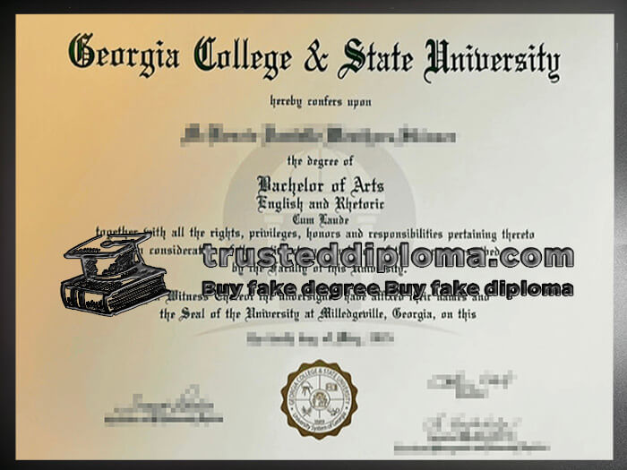 purchase realistic Georgia College & State University diploma