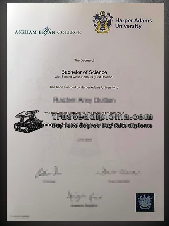 purchase realistic Harper Adams University diploma