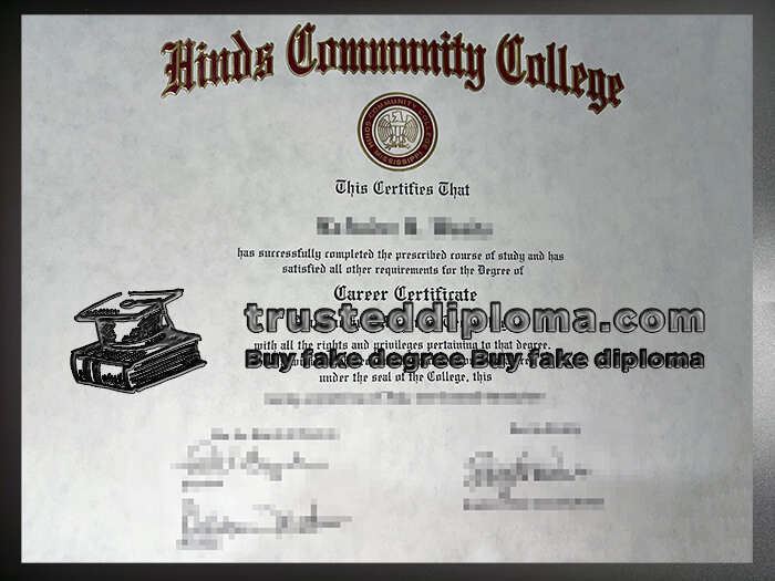 purchase realistic Hinds Community College diploma