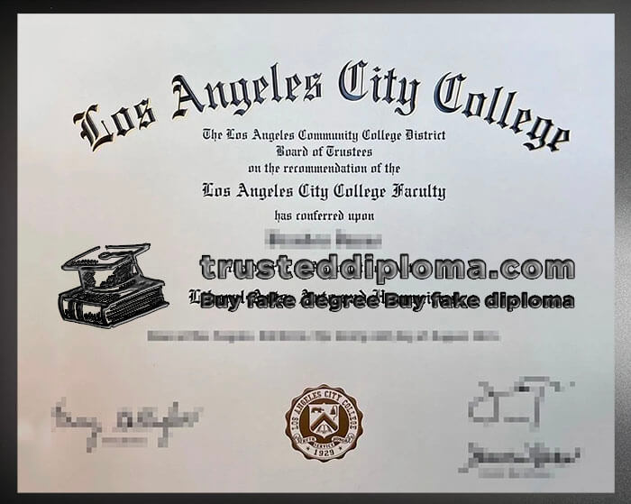 purchase r ealistic Los Angeles City College diploma