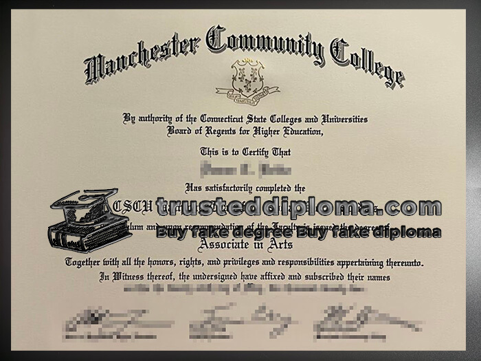 purchase realistic Manchester Community College diploma