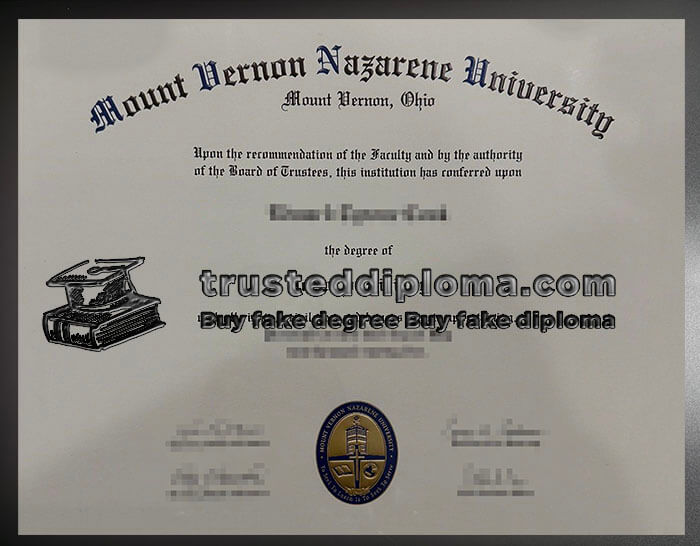 purchase realistic Mount Vernon Nazarene University degree