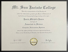purchase realistic Mt San Jacinto College degree