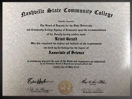 purchase realistic Nashville State Community College degree