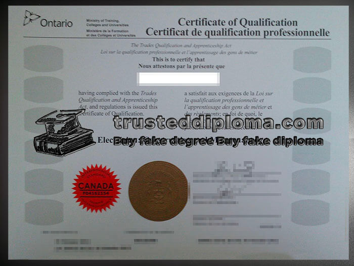 purchase realistic Ontario Certificate of Qualification