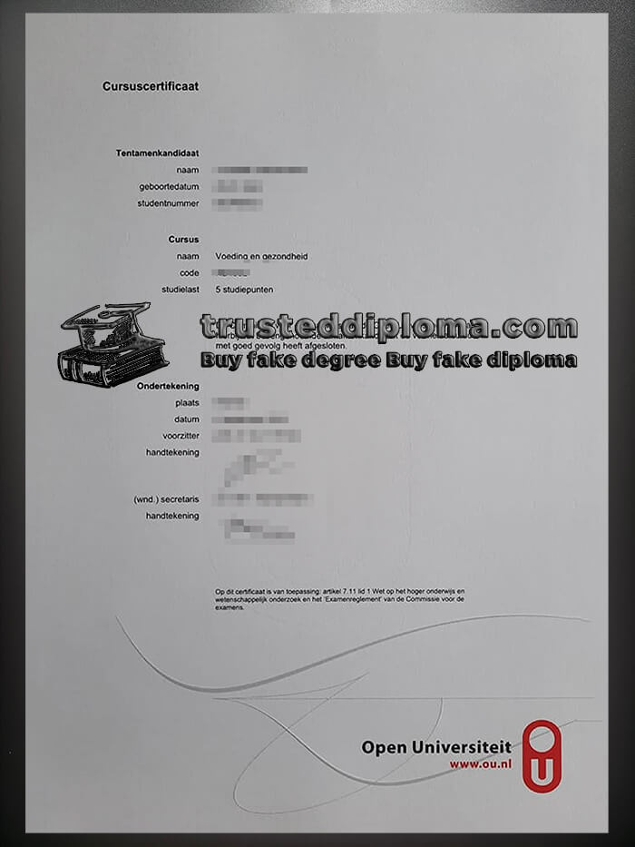 purchase realistic Open Universiteit diploma