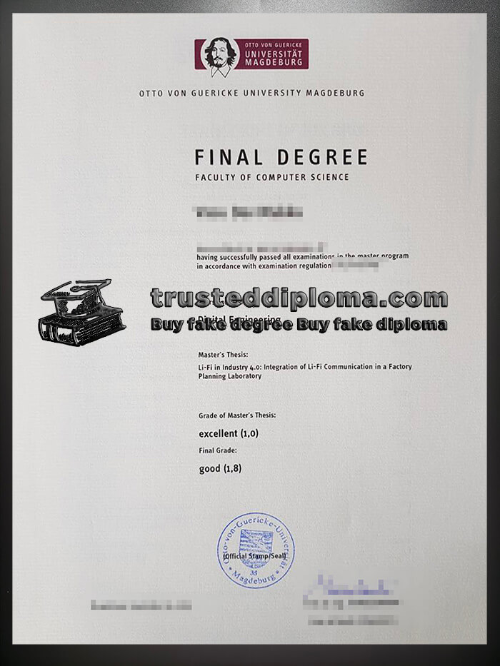 purchase realistic Otto Von Guericke Universität Magdeburg diploma