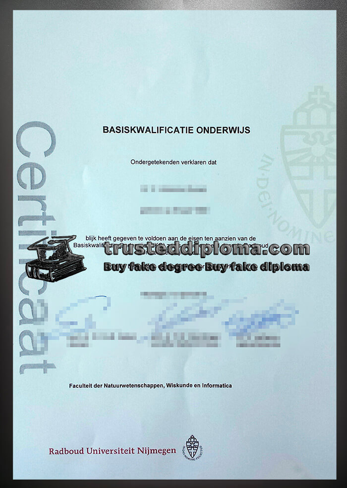 purchase realistic Radboud Universiteit Nijmegen certificate