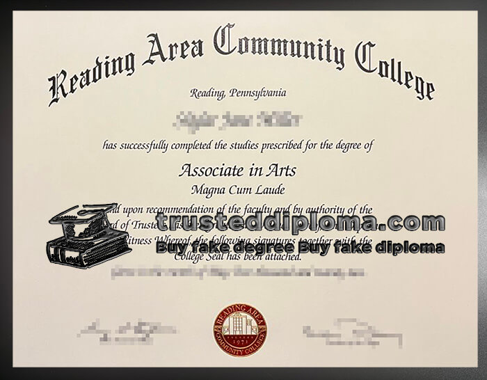 purchase realistic Reading Area Community College diploma