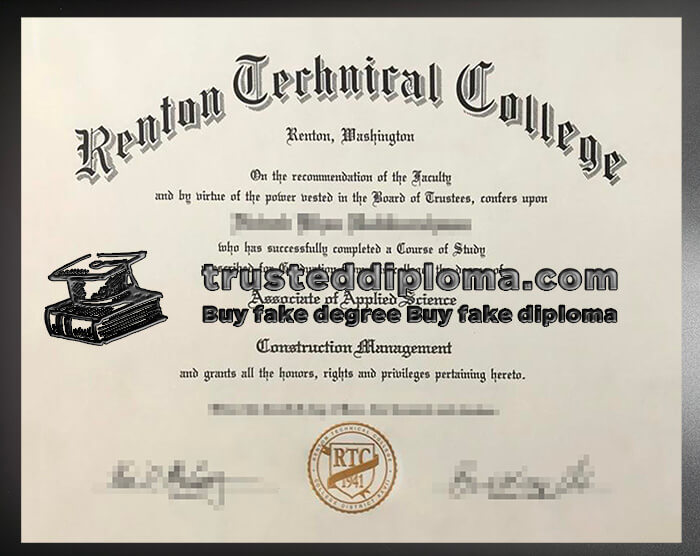 purchase realistic Renton Technical College diploma