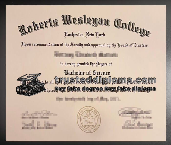purchase realistic Roberts Wesleyan College diploma