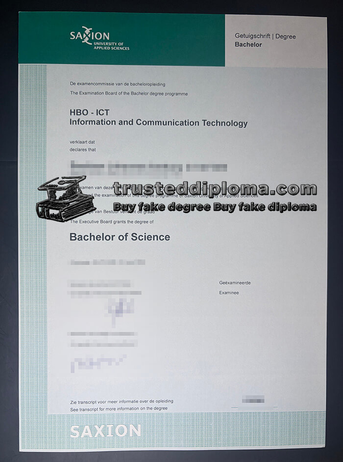 purchase realistic Saxion University of Applied Sciences diploma