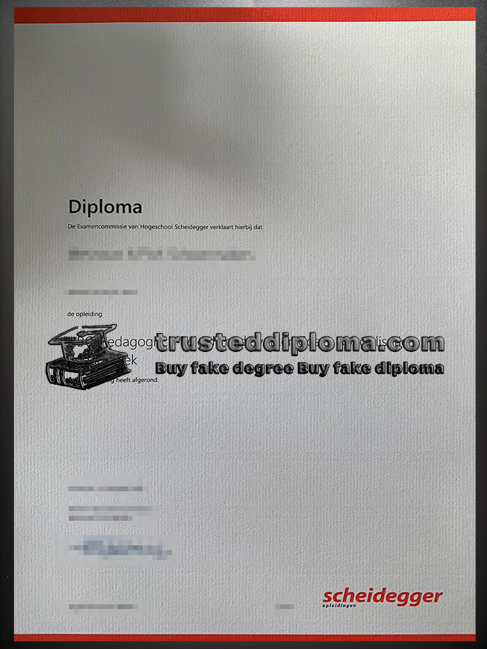 purchase realistic Scheidegger Opleidingen degree