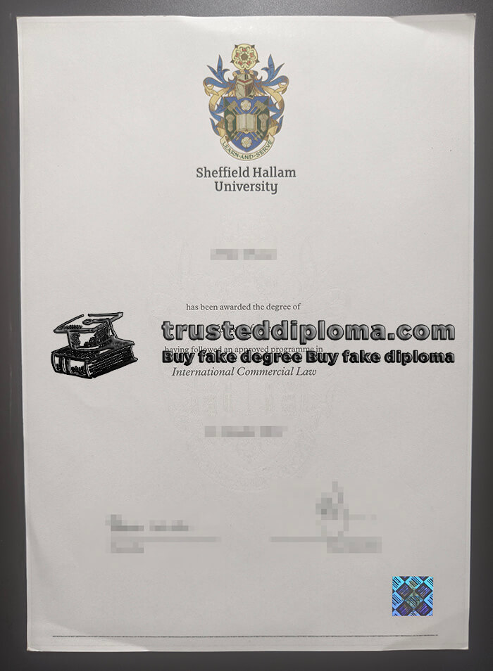 purchase realistic Sheffield Hallam University diploma