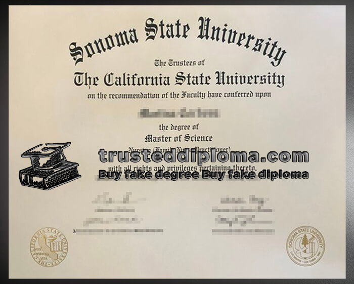 purchase realistic Sonoma State University diploma