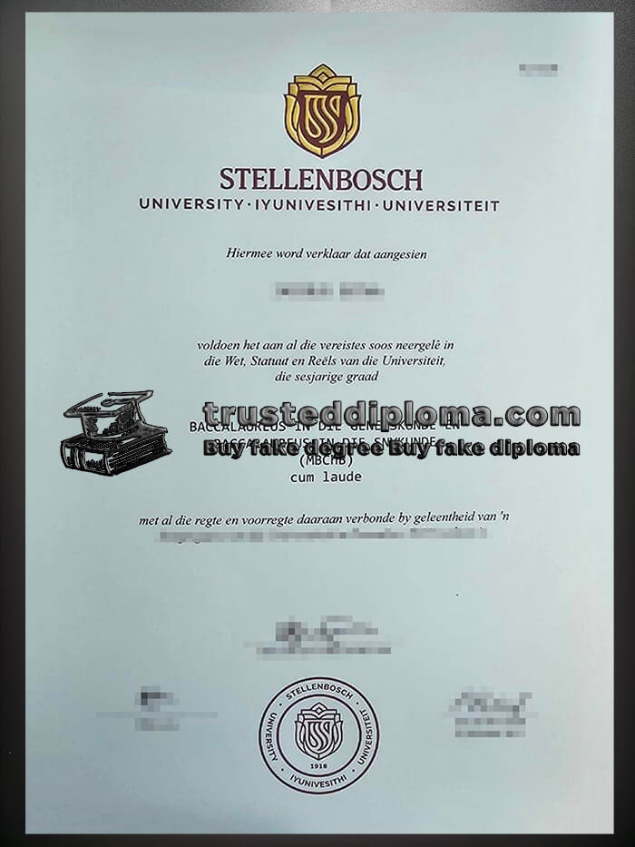 purchase realistic Stellenbosch University diploma