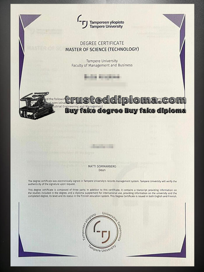 purchase realistic Tampere University diploma